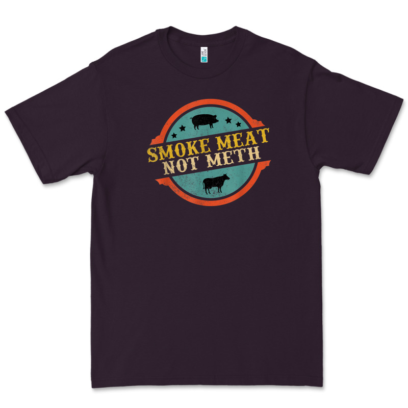 Smoke Meat Not Meth Funny Bbq Grill Lover Meat Lover Retro Premium Tee by FloraArt | Teevron