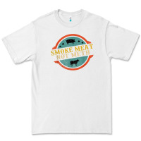 White smoke meat not meth funny bbq grill lover meat lover retro Premium Tee - FloraArt