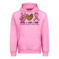 Fuchsia Pink peace love cure Urban Hoodie - RanaPortraitStore