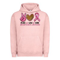 Pigment Salmon peace love cure Urban Hoodie - RanaPortraitStore