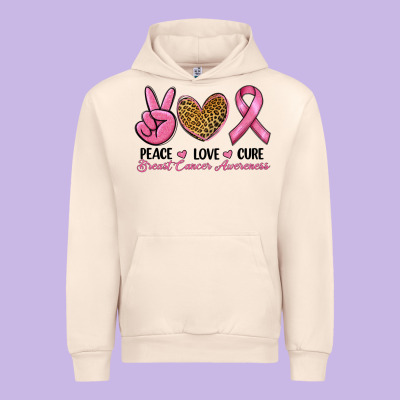 Peace Love Cure Urban Hoodie Designed By Ranaportraitstore