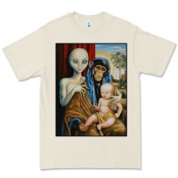 Bone alien chimp baby religion conspiracy poster Premium Tee - FloraArt