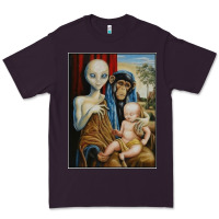 Plum alien chimp baby religion conspiracy poster Premium Tee - FloraArt