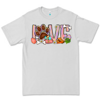 Dove Grey Easter love dog paw Premium Tee - BundleAndBundleShop