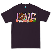 Plum Easter love dog paw Premium Tee - BundleAndBundleShop