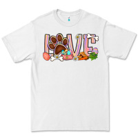 White Easter love dog paw Premium Tee - BundleAndBundleShop