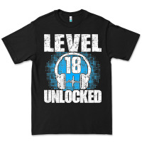 Black Level 18 Unlocked Birthday 18 Years Gamer Premium T Shirt Premium Tee - FloraArt
