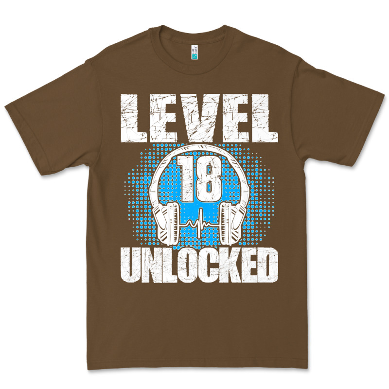 Level 18 Unlocked Birthday 18 Years Gamer Premium T Shirt Premium Tee by FloraArt | Teevron