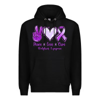 Black Peace Love Cure Odgkins Lympoma Premium Hoodie - Jasminsmagicworld