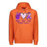 Carrot Peace Love Cure Odgkins Lympoma Premium Hoodie - Jasminsmagicworld