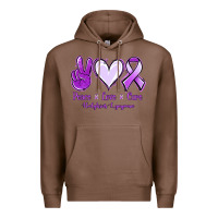 Chestnut Peace Love Cure Odgkins Lympoma Premium Hoodie - Jasminsmagicworld