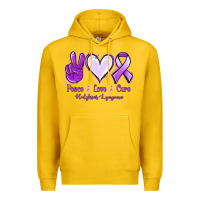 Lemon Peace Love Cure Odgkins Lympoma Premium Hoodie - Jasminsmagicworld