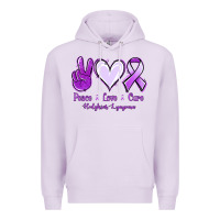 Lilac Peace Love Cure Odgkins Lympoma Premium Hoodie - Jasminsmagicworld