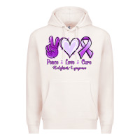 Pale Pink Peace Love Cure Odgkins Lympoma Premium Hoodie - Jasminsmagicworld