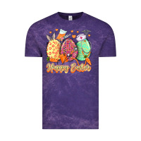 Cloud Purple Happy Easter Eggs Nurse Vintage Tee - LillyAllenDesigns