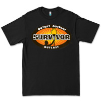 Black Survivor Outwit, Outplay, Outlast Premium Tee - FloraArt