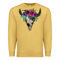 Antique Gold cowhide bull skull Premium Sweatshirt - Jasminsmagicworld
