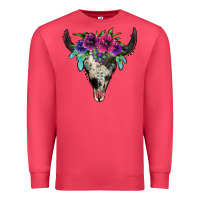 Cardinal cowhide bull skull Premium Sweatshirt - Jasminsmagicworld