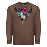 Chestnut cowhide bull skull Premium Sweatshirt - Jasminsmagicworld