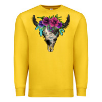 Lemon cowhide bull skull Premium Sweatshirt - Jasminsmagicworld