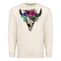 Sandshell cowhide bull skull Premium Sweatshirt - Jasminsmagicworld