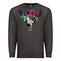 Smoke cowhide bull skull Premium Sweatshirt - Jasminsmagicworld