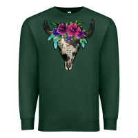 Sports Green cowhide bull skull Premium Sweatshirt - Jasminsmagicworld