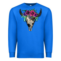 True Royal cowhide bull skull Premium Sweatshirt - Jasminsmagicworld
