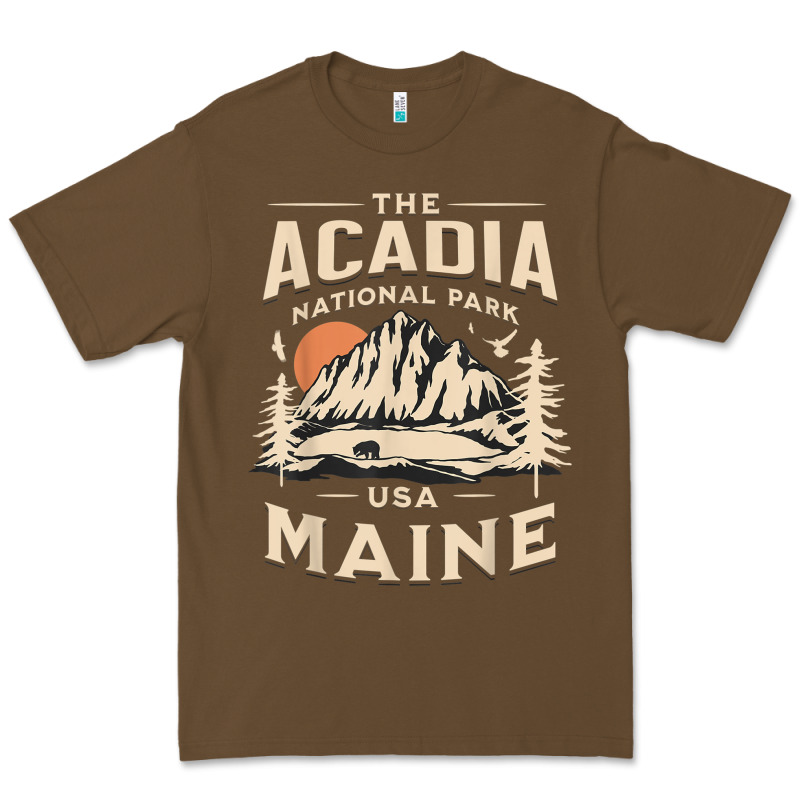 Acadia National Park Maine Nature Hike Outdoors Vintage T Shirt Premium Tee by ArtMosaic | Teevron