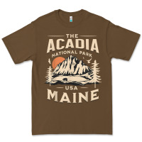 Cacao acadia national park maine nature hike outdoors vintage t shirt Premium Tee - ArtMosaic