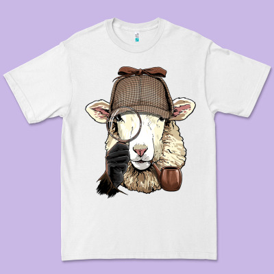 Detective Sheep Lamb Spy Investigator Farmer Sheep Lover 53 Premium Tee Designed By Artmosaic
