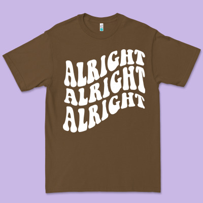 Alright Alright Alright Premium Tee Designed By Artmosaic