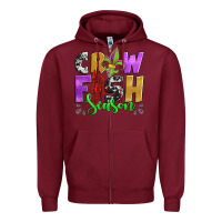 Burgundy crawfish season mardi gras carnival fleur de lis Zipper Hoodie - Jasminsmagicworld