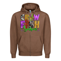 Chestnut crawfish season mardi gras carnival fleur de lis Zipper Hoodie - Jasminsmagicworld