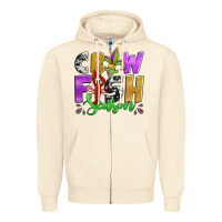 Sandshell crawfish season mardi gras carnival fleur de lis Zipper Hoodie - Jasminsmagicworld