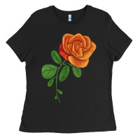 Black Burst Of Joy Rose Ladies Tee - LillyAllenDesigns