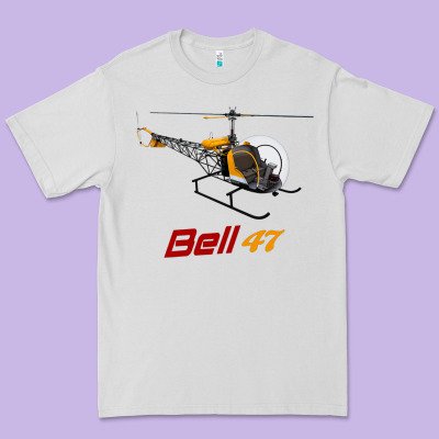 Bell 47 Helicopter Premium Tee Designed By Artmosaic
