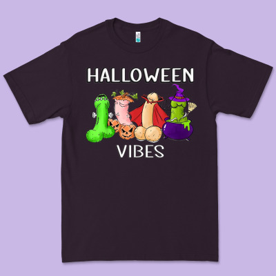 Halloween Vibes Dick Tie Dye Hippie Retro Lazy Costume Premium Tee Designed By Artmosaic
