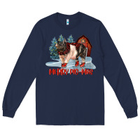 Navy merry pigmas Long Sleeve Tee - LillyAllenDesigns