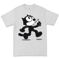 Dove Grey felix the cat whistling Premium Tee - ArtMosaic
