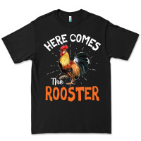 Black Here Comes The Rooster Shirt Chicken Lady Outfit 243 Premium Tee - ArtMosaic