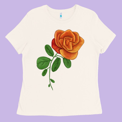 Burst Of Joy Rose Ladies Tee Designed By Lillyallendesigns