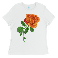 White Burst Of Joy Rose Ladies Tee - LillyAllenDesigns
