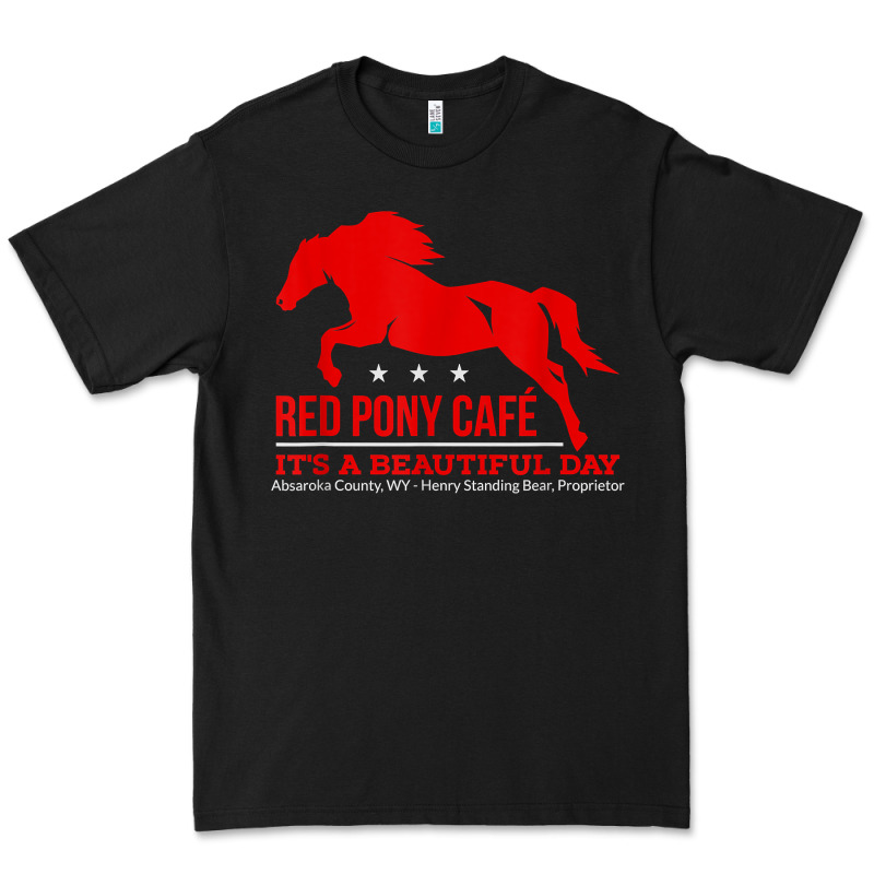 Red Pony Cafe, Funny Cute Horse Lover Premium Tee by ArtMosaic | Teevron