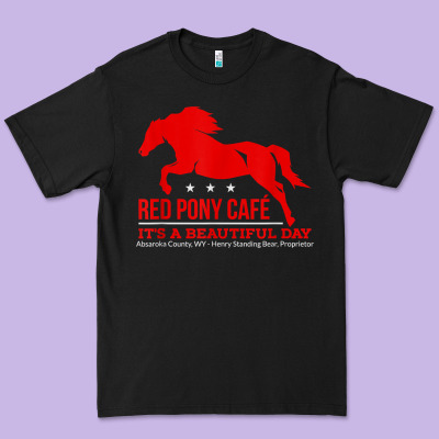 Red Pony Cafe, Funny Cute Horse Lover Premium Tee Designed By Artmosaic
