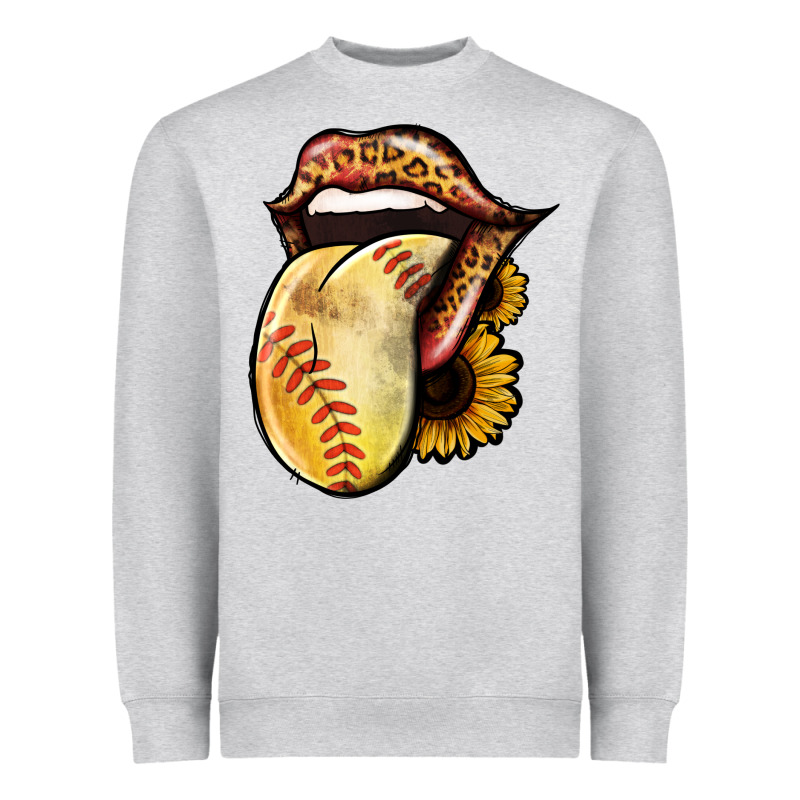 Softball Tongue Heavyweight Sweatshirt by Jasminsmagicworld | Teevron