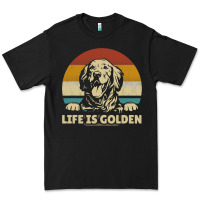 Black Golden Retriever Dog Life is golden retro vintage Premium Tee - ArtMosaic