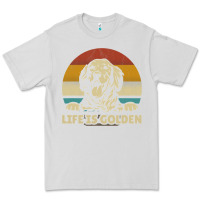 Dove Grey Golden Retriever Dog Life is golden retro vintage Premium Tee - ArtMosaic