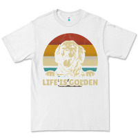 White Golden Retriever Dog Life is golden retro vintage Premium Tee - ArtMosaic