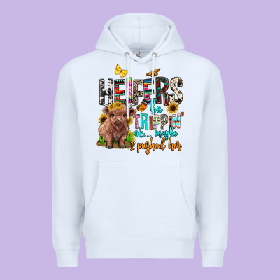 Heifers Be Trippin Ok Maybe I Pushed Her Premium Hoodie Designed By Barkaloodesign